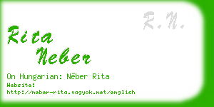 rita neber business card
